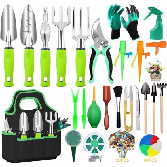 84 PCS Garden Tools Set,10pcs Succulent Tools Set Included 6pcs Large Heavy Duty - Picture 1 of 8